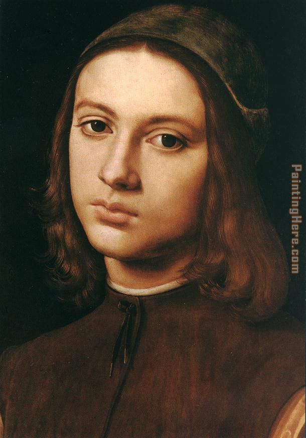Portrait of a Young Man (detail) painting - Pietro Perugino Portrait of a Young Man (detail) art painting